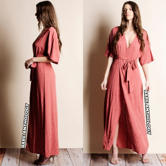 Kimono Wrap Maxi Dress - Picture 2 of 2